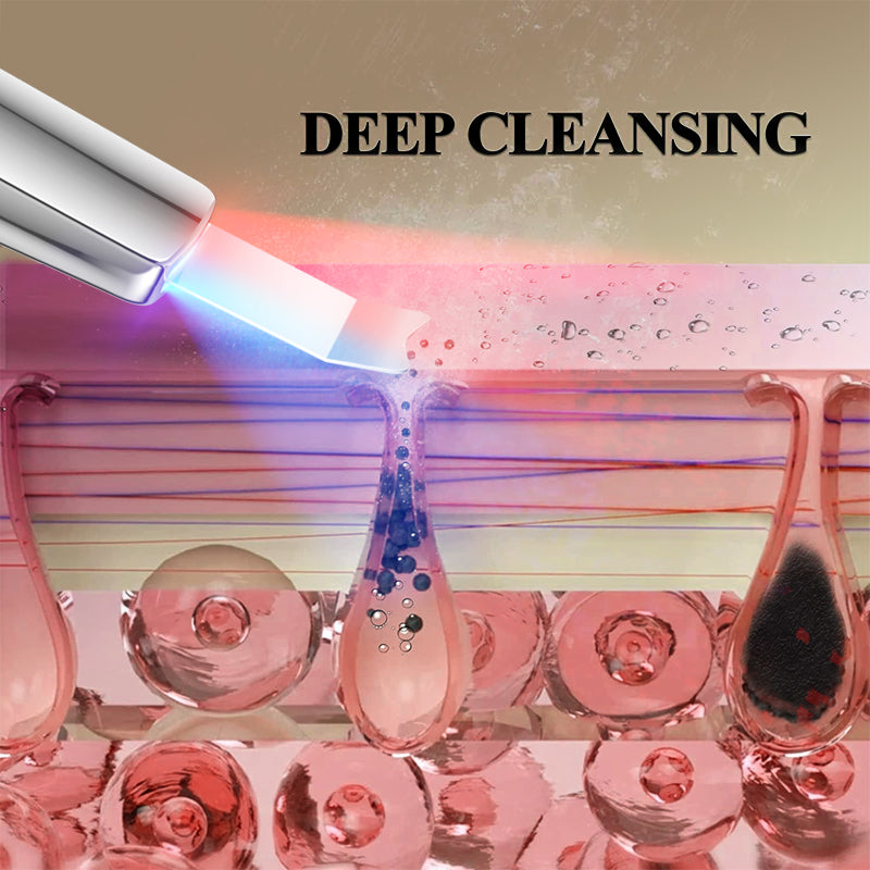 M22 Ultrasonic Skin Scrubber Face Spatula Pore Cleaner Blackhead Remover Tool M22 Ultrasonic Skin Scrubber Face Spatula Pore Cleaner Blackhead Remover Tool